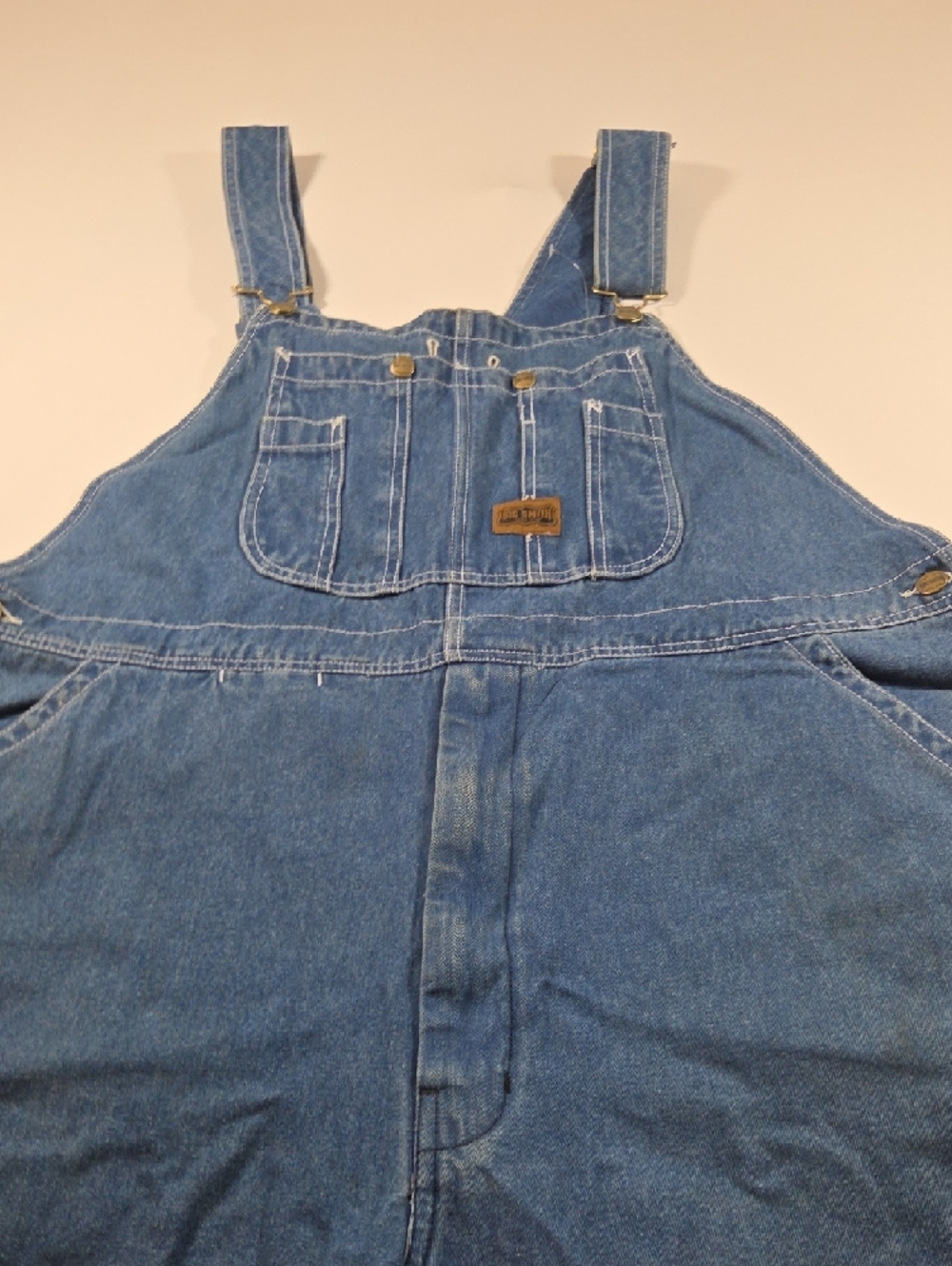 Universal Thread Washed Denim Women’s 12 Overalls Frayed  Hem Distressed Boho - Picture 10 of 15